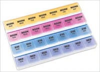 Apex-Carex 7-Day Pill Organizer, Plastic, Reusable, Color Coded, Each
