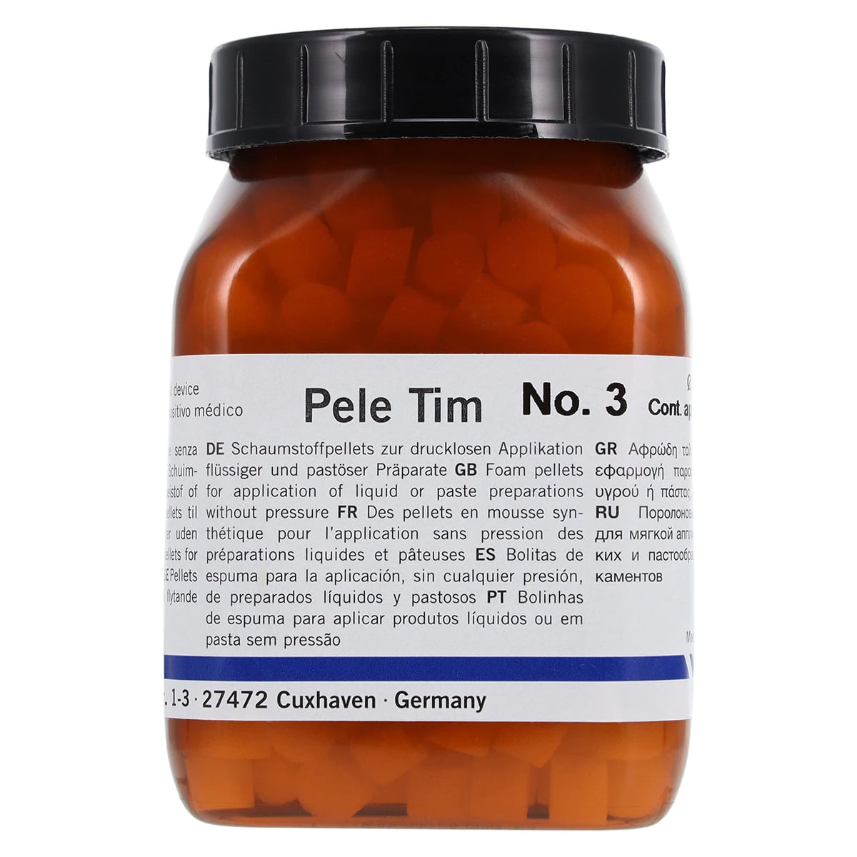 VOCO Pele Tim Foam Pellets #3 Large, 8 mm, 500/Bottle