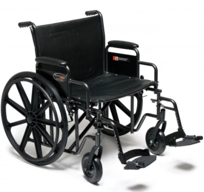 Everest & Jennings Wheelchair Traveler HD, 20" x 18" Seat, Detachable Desk Arm, Swingaway Footrest, 500 lb Capacity