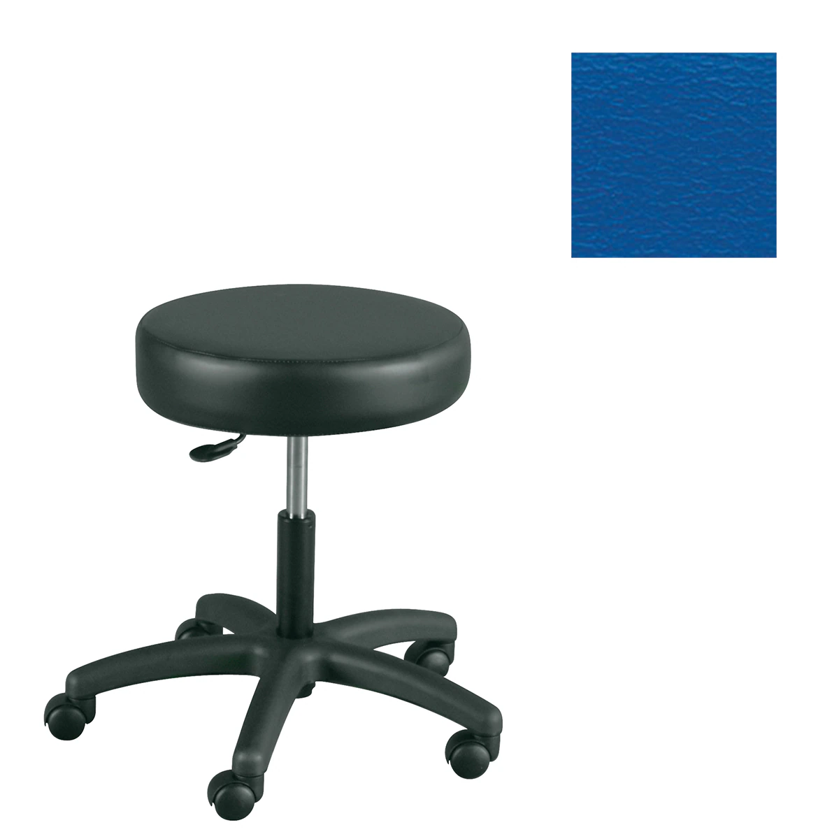 Winco Mfg Task Stool with Gas Lift, Royal Blue, 250 lb Capacity
