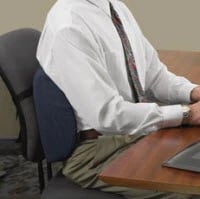 Relax-A-Bac Sitback Support Cushion, Cotton/Polyester Cover, 13x14"