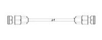 ICU Medical Arterial Pressure Tubing, 24", High Durometer PVC, Male/Male, 25/Case