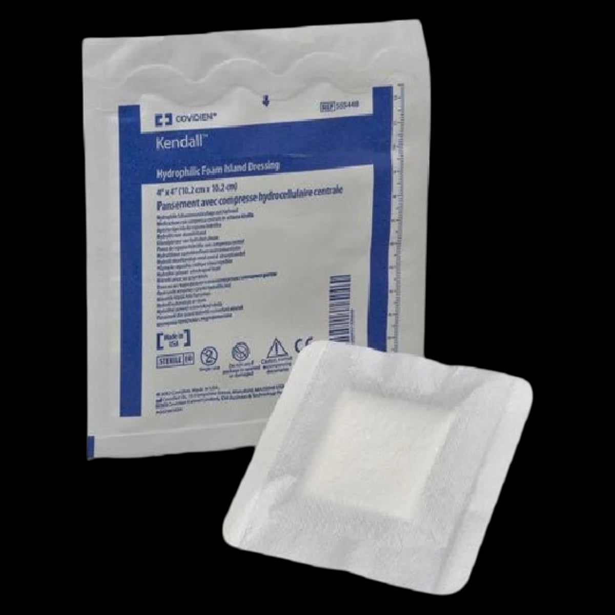 Cardinal Health COPA Ultra-Soft Hydrophilic Foam Island Dressing, 4" x 4", Sterile, Latex-Free