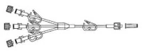 Vygon Ext Set Microbore 7" IV Extension Set, Trifurcated, Male/Female Luer Lock, 50/Case