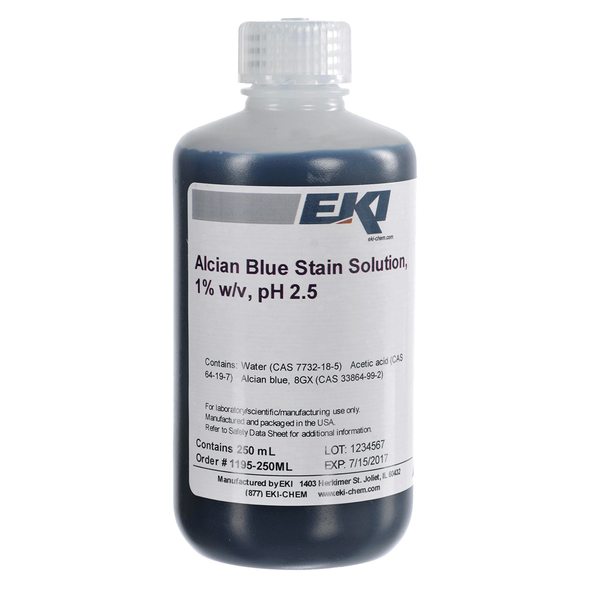 Alcian Blue Stain Solution 1%, pH 2.5, 250 mL