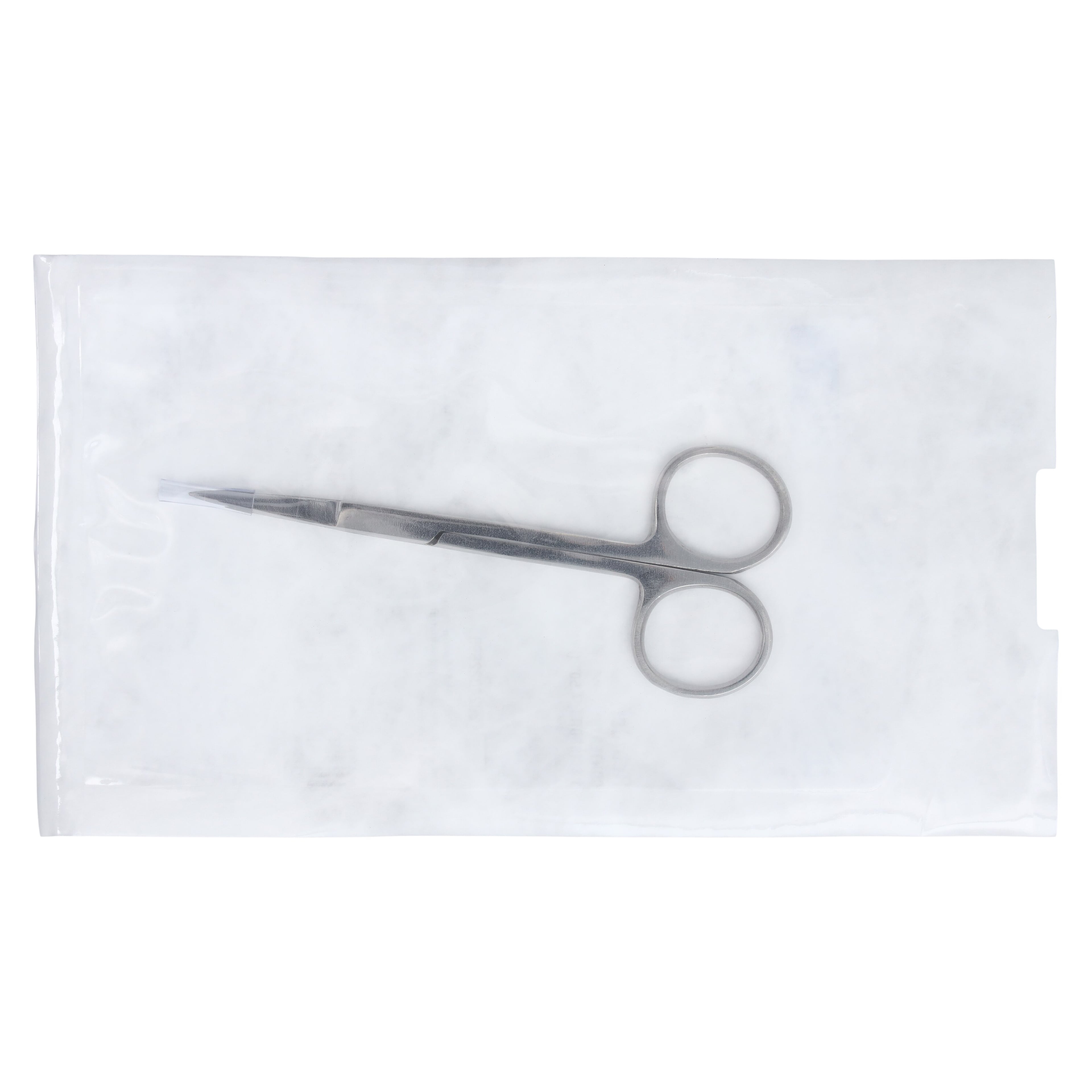 Medline Iris Surgical Scissors, Straight, 4-1/2", Stainless Steel, Sterile, Disposable, 20/Case