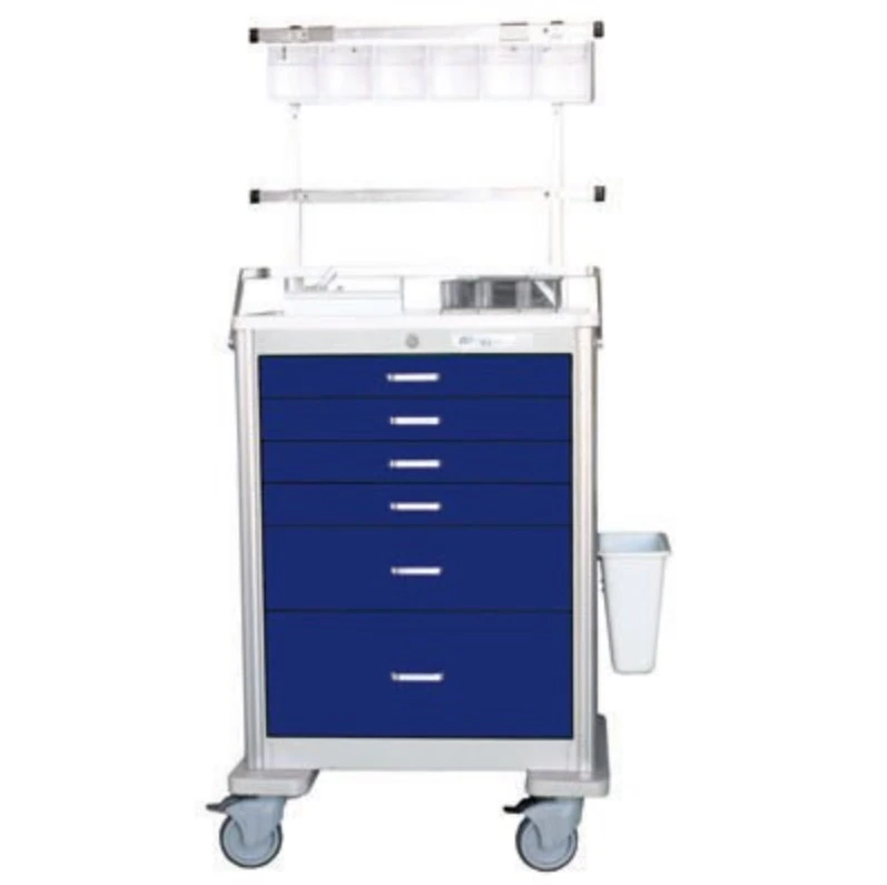 Waterloo Healthcare Deluxe Anesthesia Cart, 6 Drawers, 4 Casters, 24-1/4" x 29" x 41-3/4"