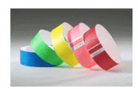 Precision Dynamics Short Stay Write-On Wristband, Tyvek, Adhesive, Adult, Light Blue, 10", 1000/Box