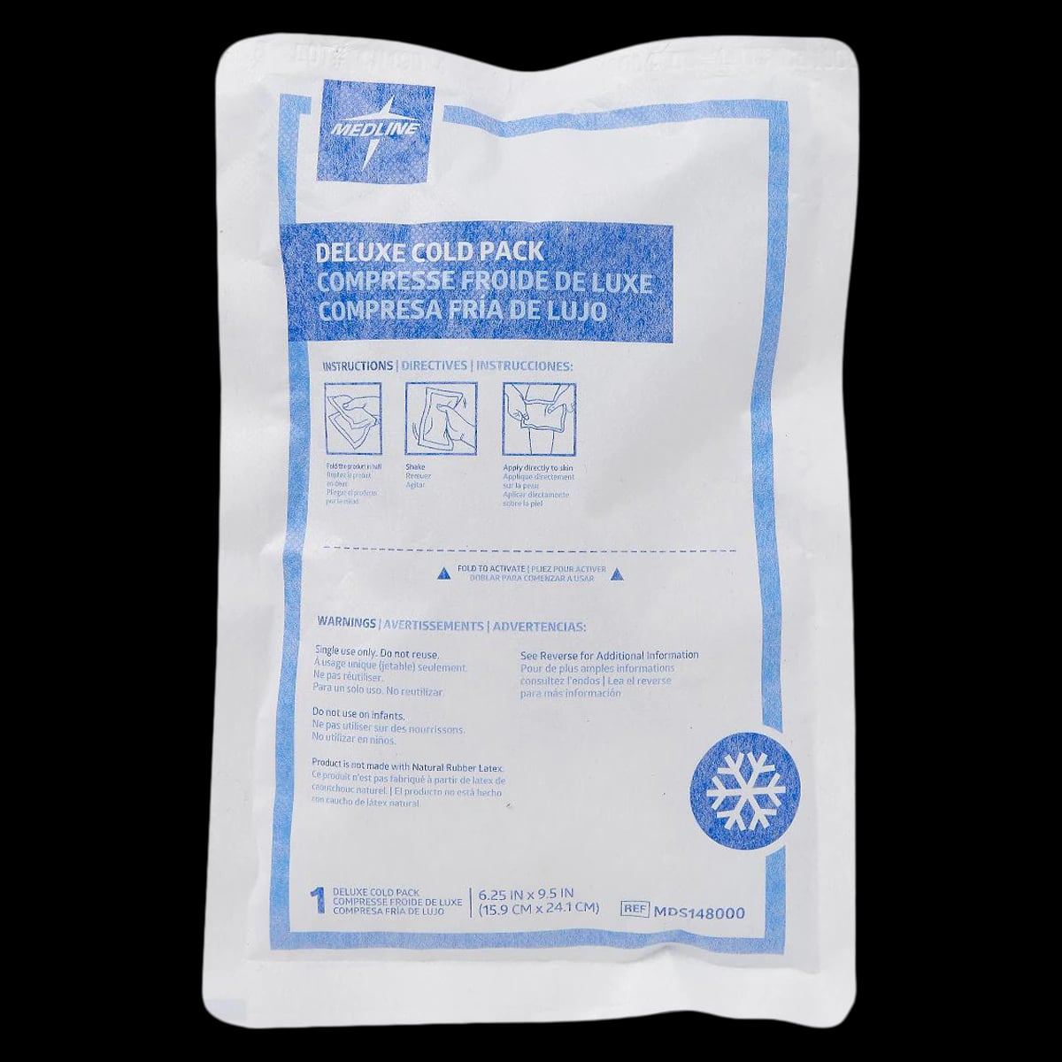 Medline Deluxe Instant Cold Pack, 6.25" x 9.5"