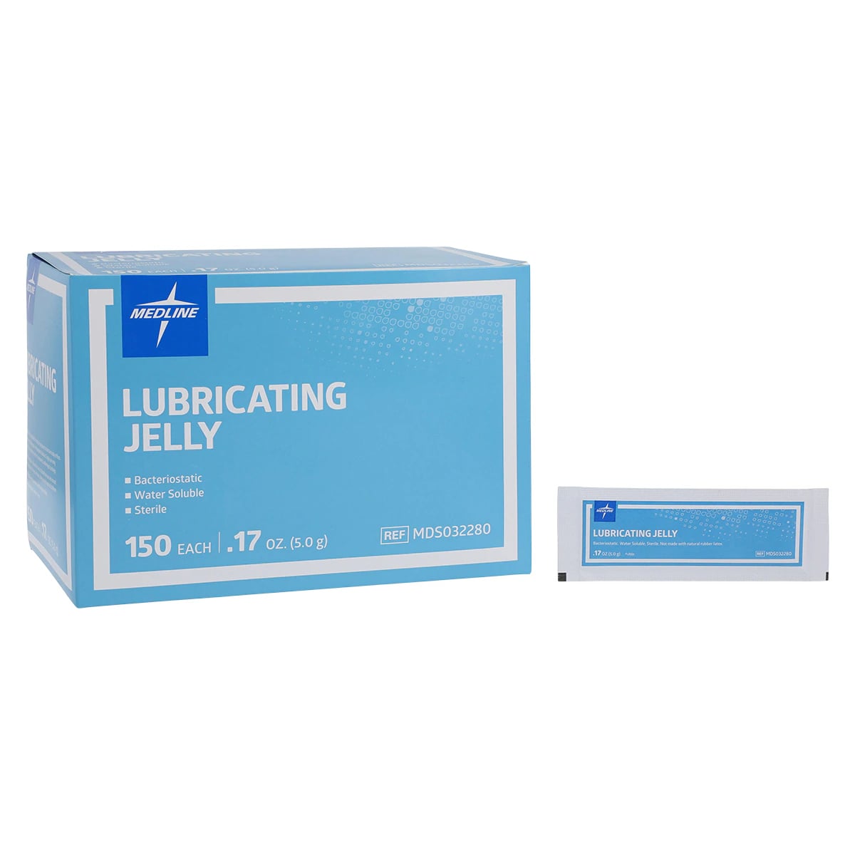 Medline Sterile Lubricating Jelly, 5 g Foil Packet, 600/Case