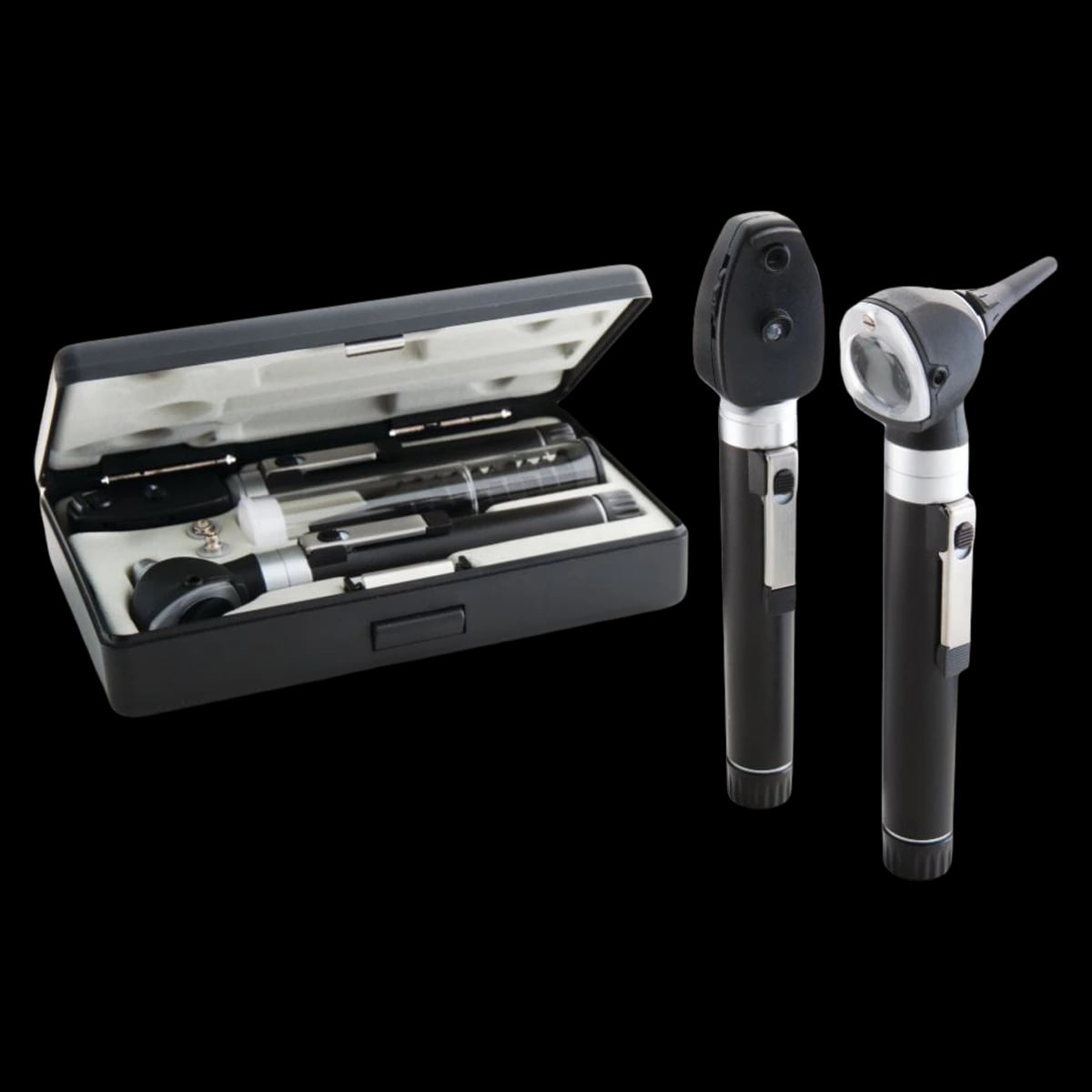 American Diagnostic Pocket Otoscope/Ophthalmoscope Set, 2.5V Halogen/Xenon, Black (HS #1146146)