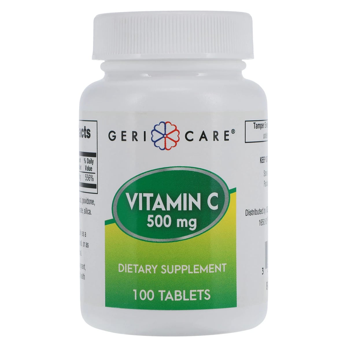 Geri-Care Vitamin C Tablets, Ascorbic Acid, 500mg, 100/Bottle