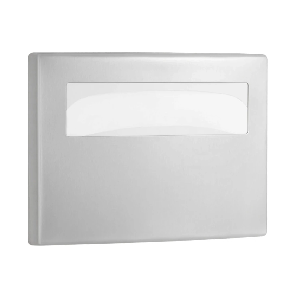 Bobrick Toilet Seat Cover Dispenser, Satin Finish Stainless Steel, Surface Mount, 15.75 in x 11 in x 2 in