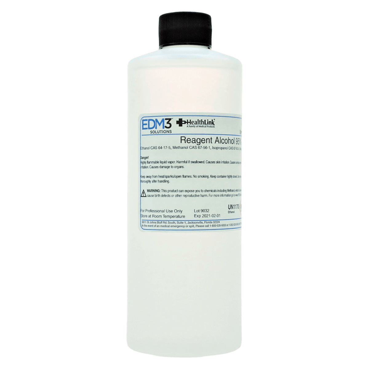 Reagent Alcohol 95%, 16 oz Bottle