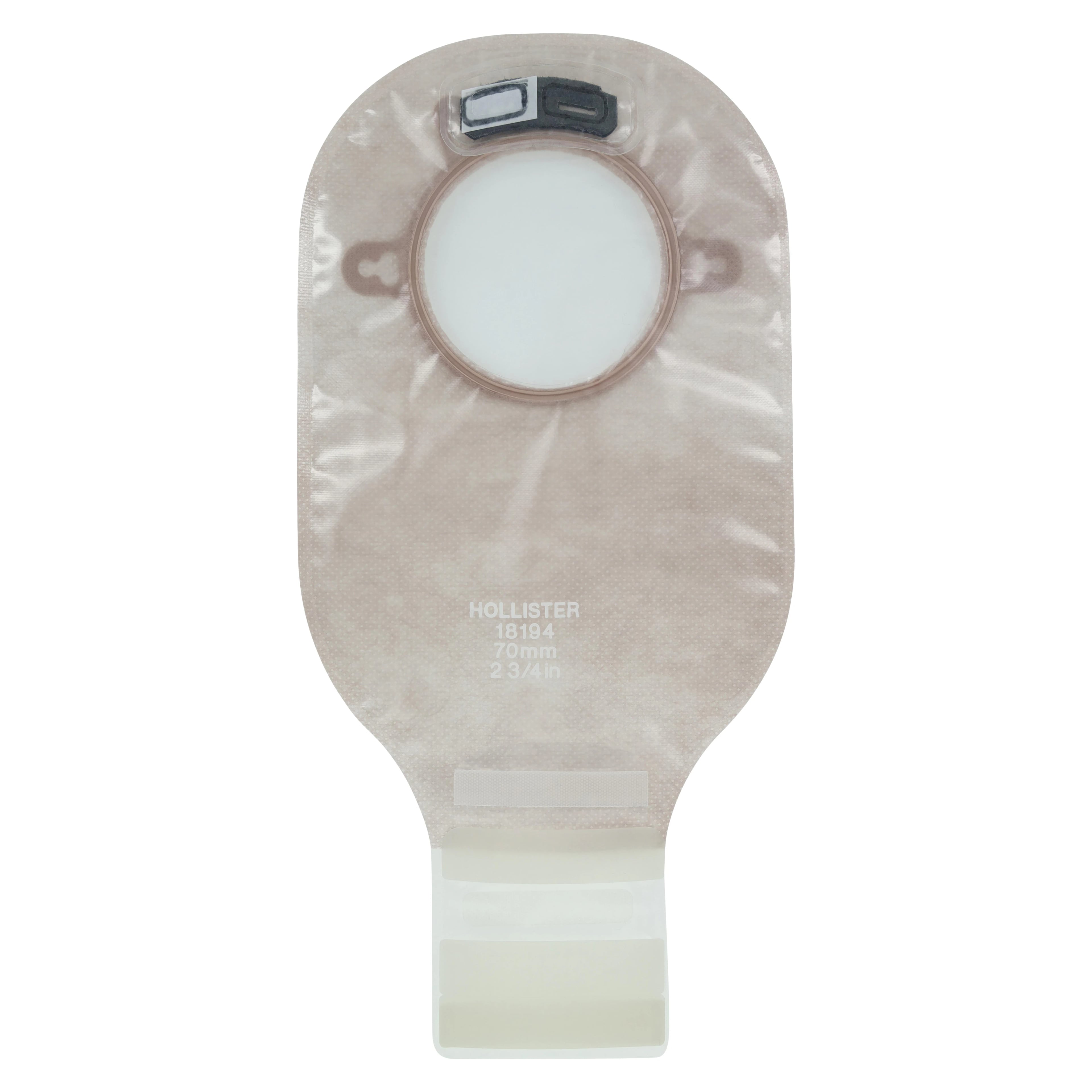 Hollister New Image 2-Piece Ostomy Pouch, Transparent/Blue, Standard, Drainable with Filter