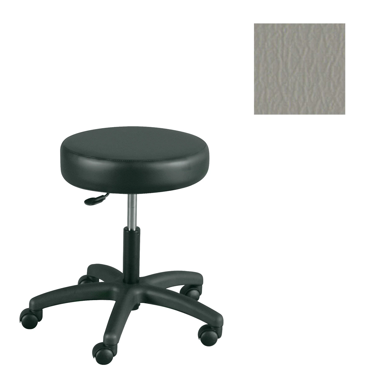 Winco Mfg Task Stool Gas Lift, Gray, 250 lb Capacity