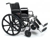 Graham-Field Traveler HD Transport Wheelchair, 22" Seat, Fixed Arms, 500 lb Capacity