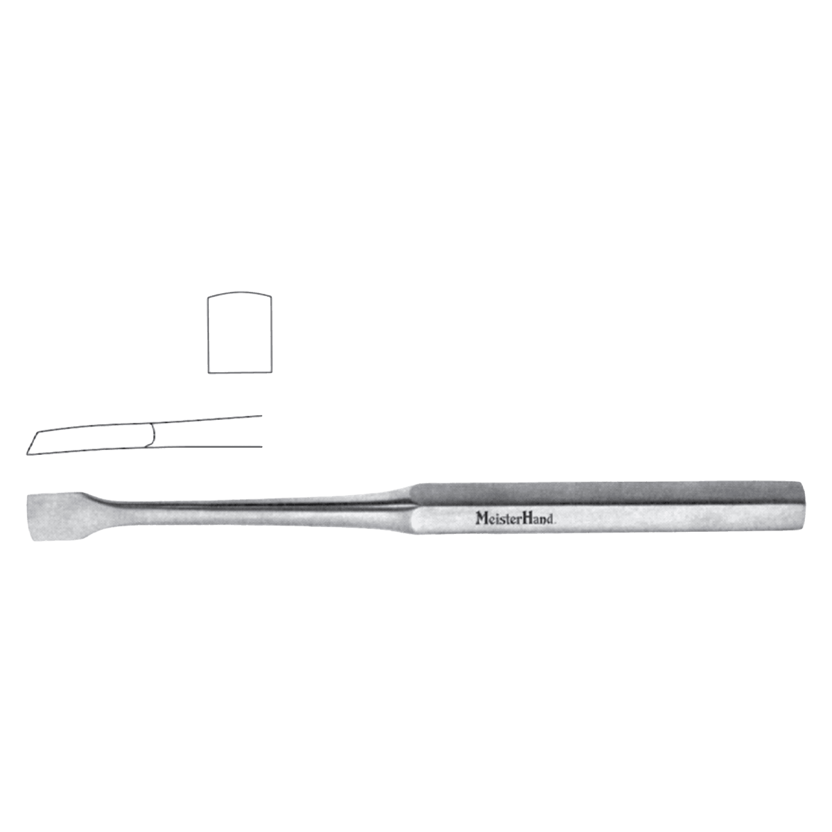 Miltex Meister-Hand Key Periosteal Elevator, 8" Stainless Steel, Autoclavable, Reusable, Each