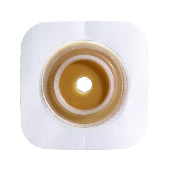 ConvaTec SUR-FIT Natura Stomahesive Skin Barrier Wafer, 2-Piece, 4x4" (10x10 cm), Tan, Pre-Cut
