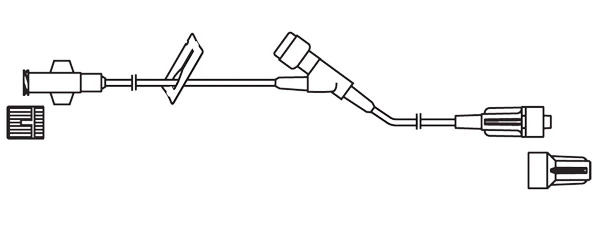 Codan Minibore IV Extension Set with Y-Site, 8" Length, Female Luer Lock Adapter, Microbore, 50/Case