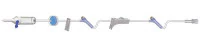 Amsino Amsafe IV Administration Set, Needleless, 2 Prepierced Y-Injection Sites, 15 Drops/mL, Priming Volume 22mL, 100" Tubing, Piggyback, Rotating Male Luer Lock Adapter, 50/Case