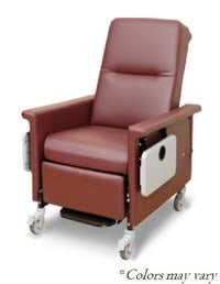 Champion 54 Series Transport Recliner, Powder Coated Steel, 300 lb Capacity, Manual, Cranberry