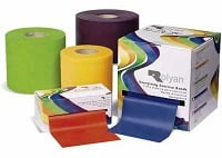 Rolyan Energize Exercise Band, 5" x 50 yd Roll, Blueberry (Level 4), by Four D Rubber Company