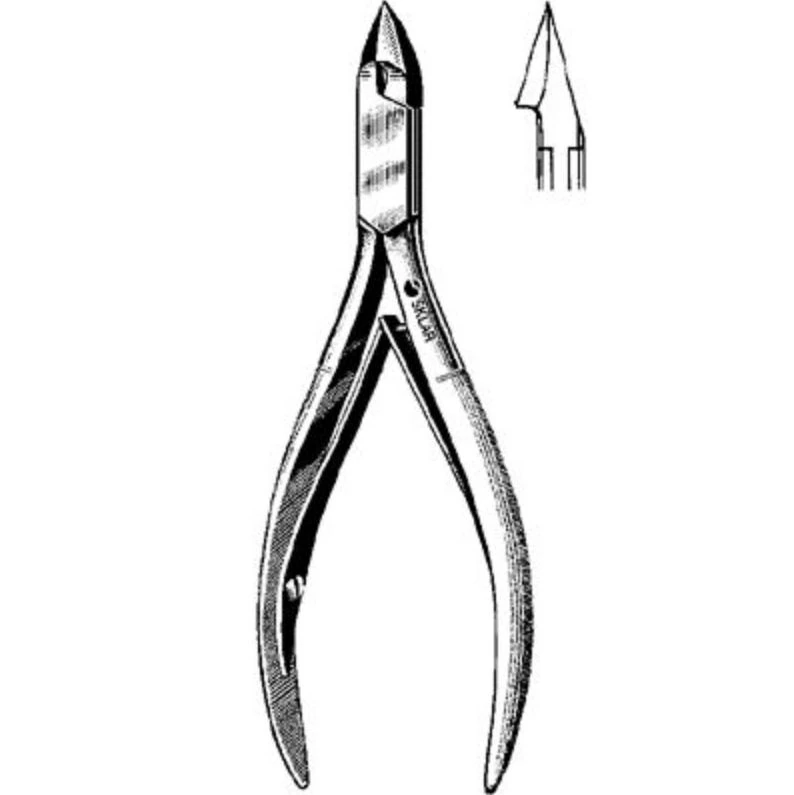 Sklar Instruments Tissue Nipper, 4" 9mm Convex Stainless Steel