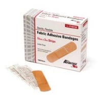 Pro-Advantage Adhesive Bandage, Fabric, 3/4" x 3", Tan, Non-Sterile, 100/Box