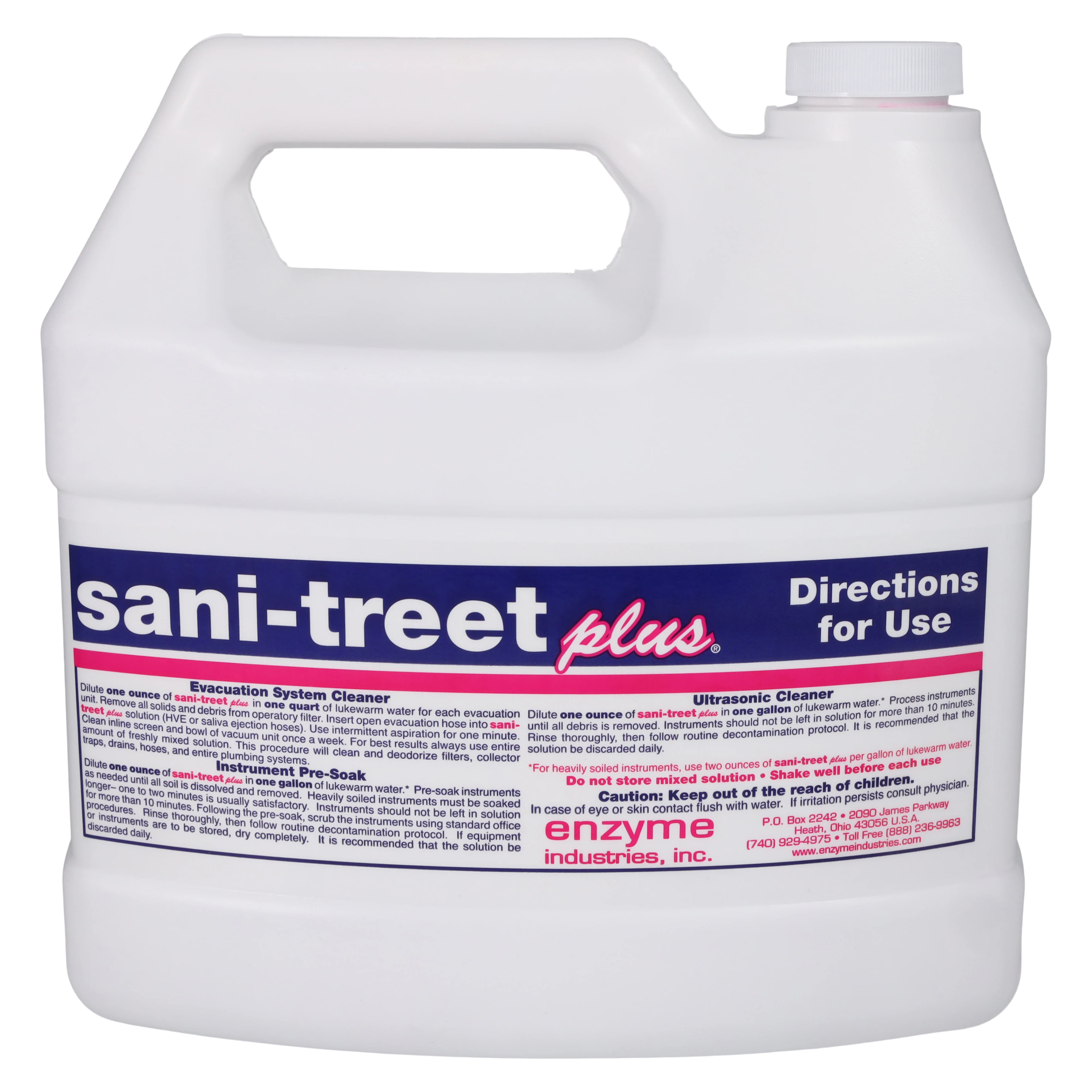 Sani-Treet Plus Enzymatic Evacuation System Cleaner, Concentrate, Peppermint, 1 Gallon