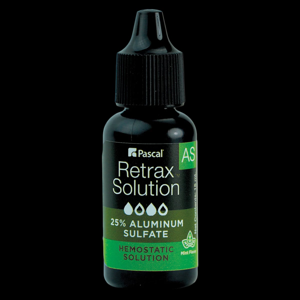 Retrax Solution AS 25% Aluminum Sulfate Hemostatic Liquid, Mint Flavor, 15 ml Bottle, 15-600