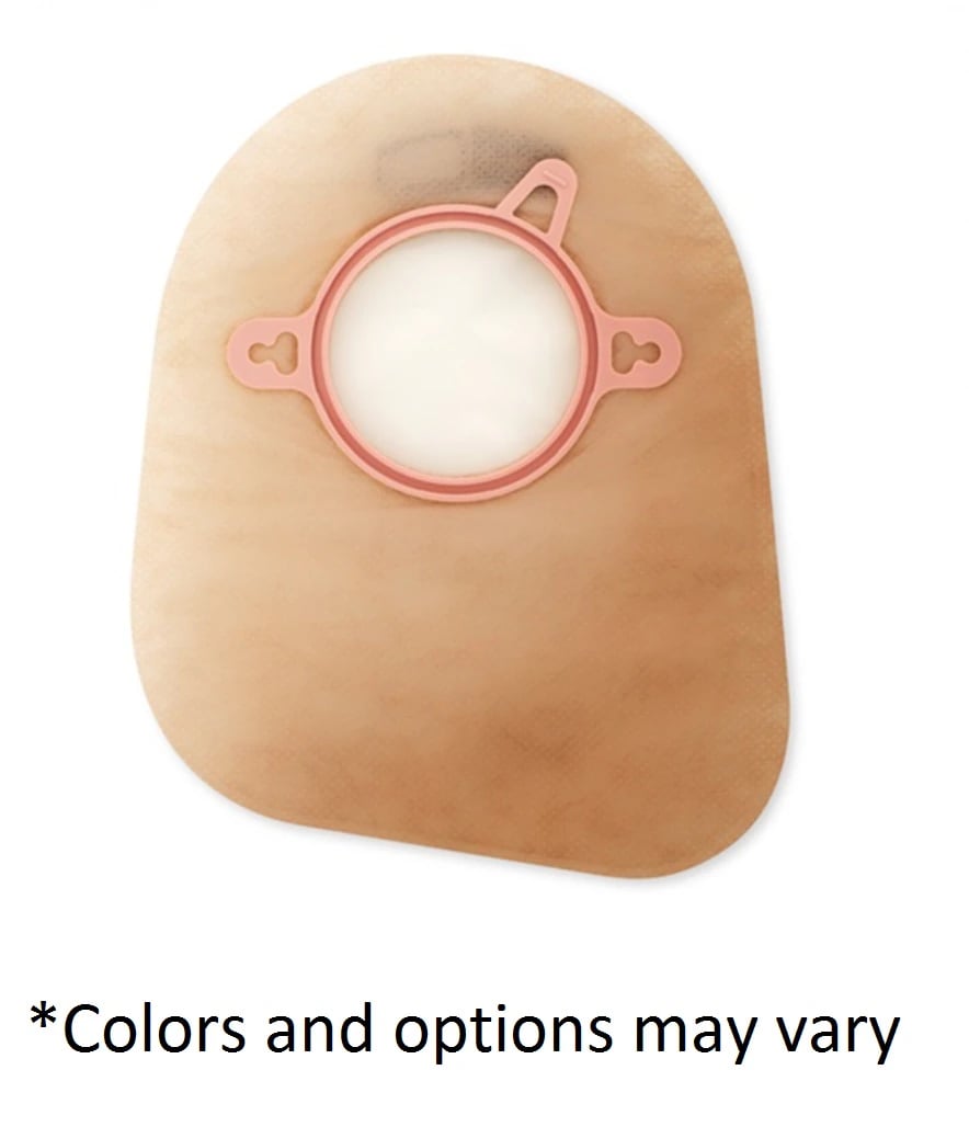 Hollister New Image Mini Closed-End Ostomy Pouch, 2-1/4" Flange, Beige/Red