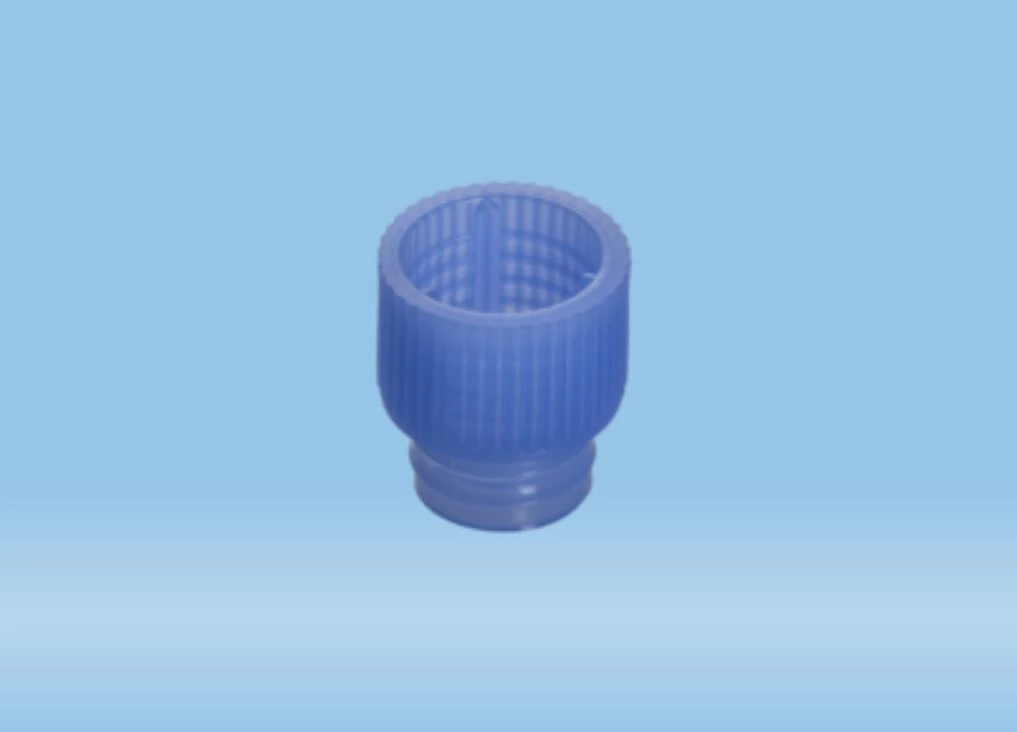 Sarstedt Push Tube Cap, LDPE, Blue, 12mm, 1000/Pk