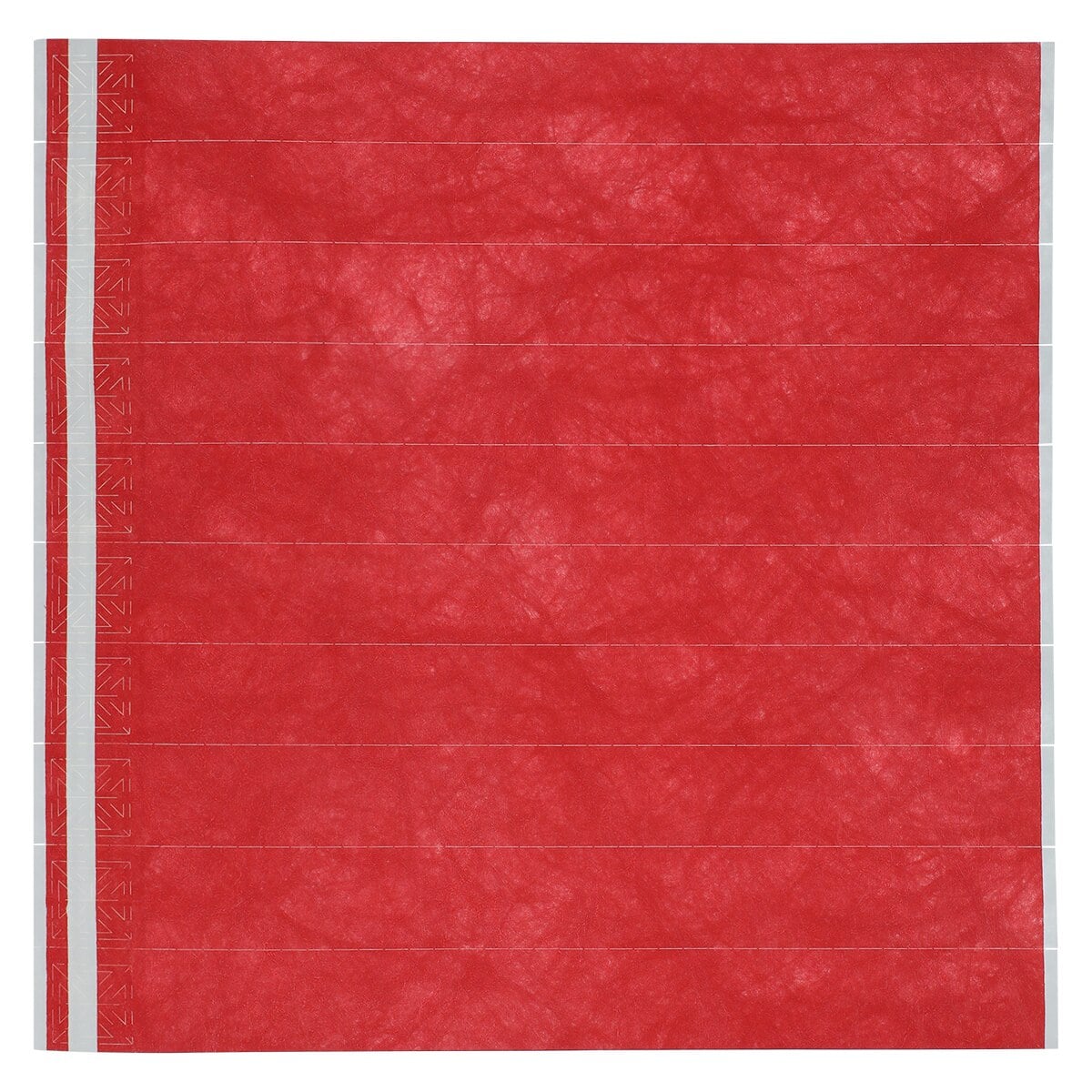 Precision Dynamics Short Stay Write-On Wristband, Tyvek, Adhesive, Adult, Red, 10", 1000/Box