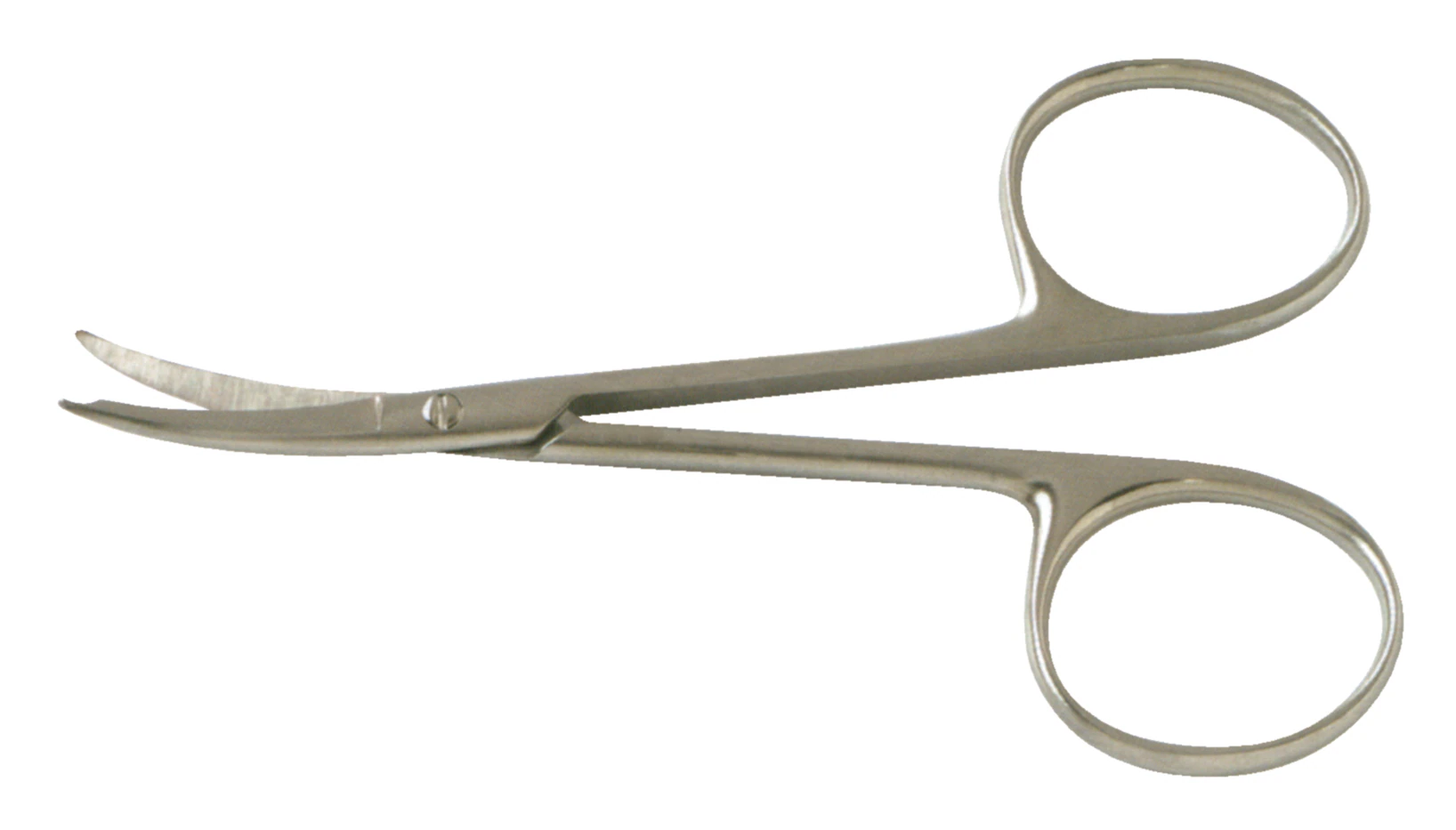 BR Surgical Short-Bent Stitch Scissors, Curved, 3-1/2" (9 cm), Stainless Steel, Non-Sterile, Reusable, Each