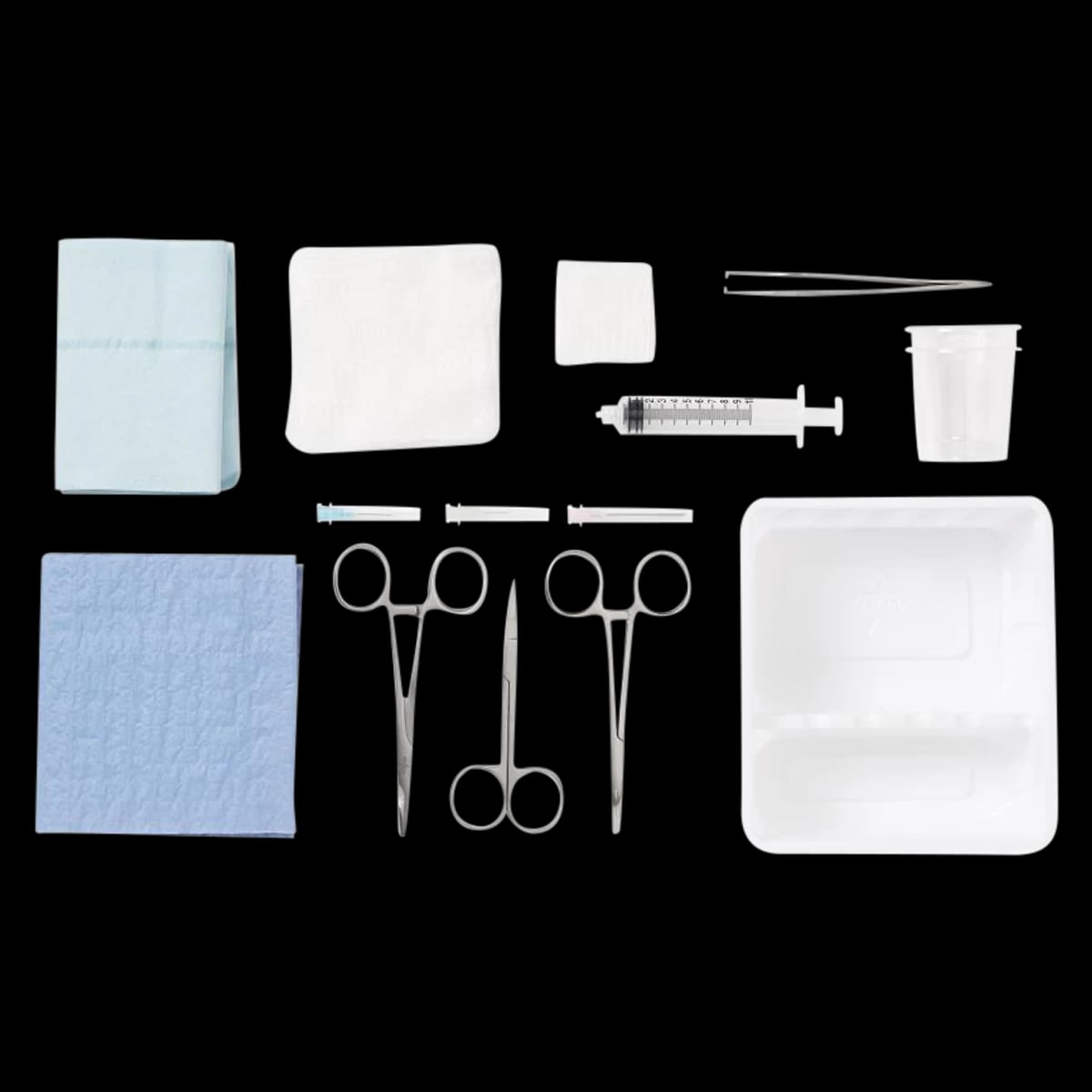 Medline Laceration Tray with Needle & Syringe