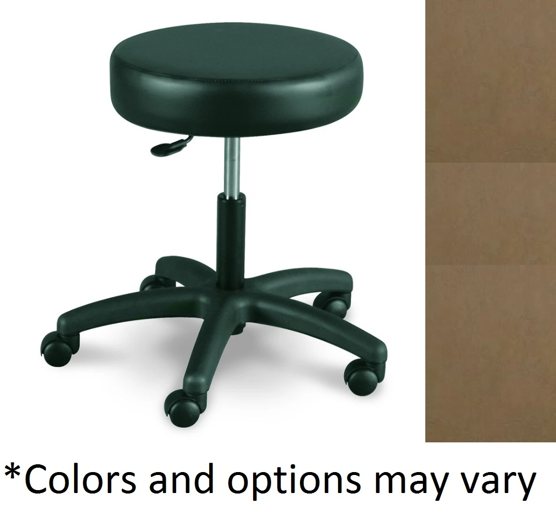 Winco Mfg Task Stool with Gas Lift, No Back, Toffee, 250 lb Capacity