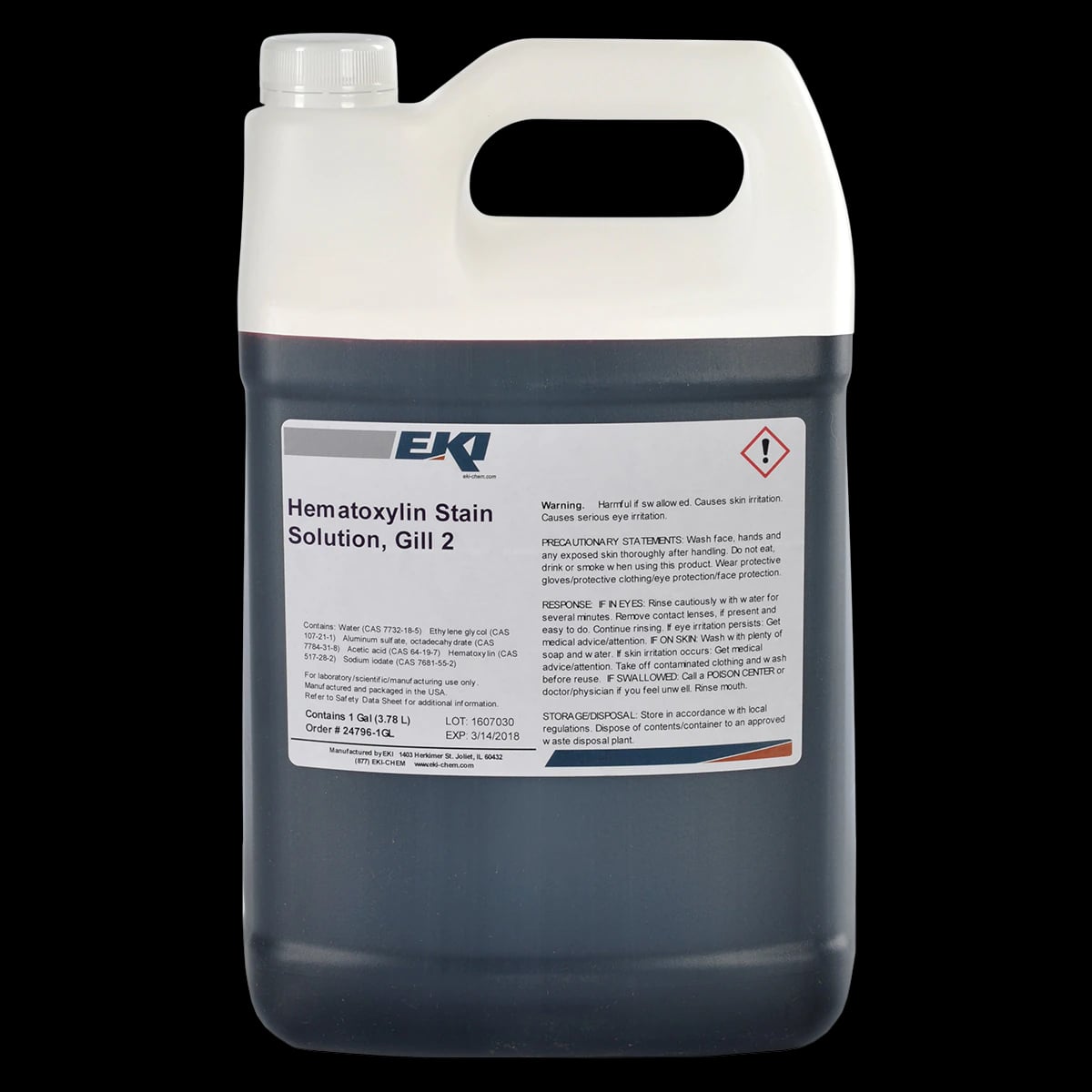 Gill's Hematoxylin 2 Stain, Dark Purple, 1 Gallon, EK Industries