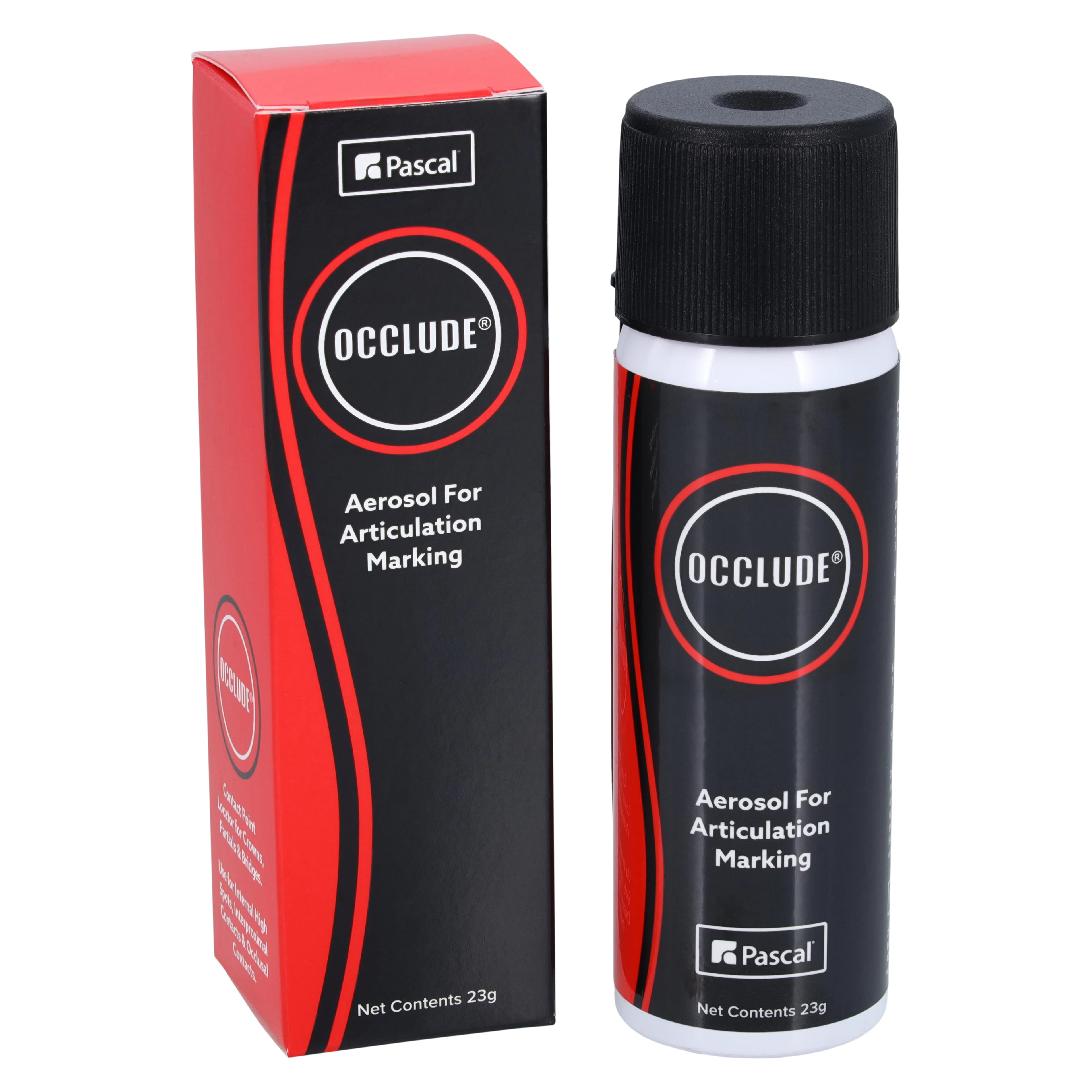 Occlude Red Aerosol Indicator Spray, 23 g Can, Pascal, 05-320