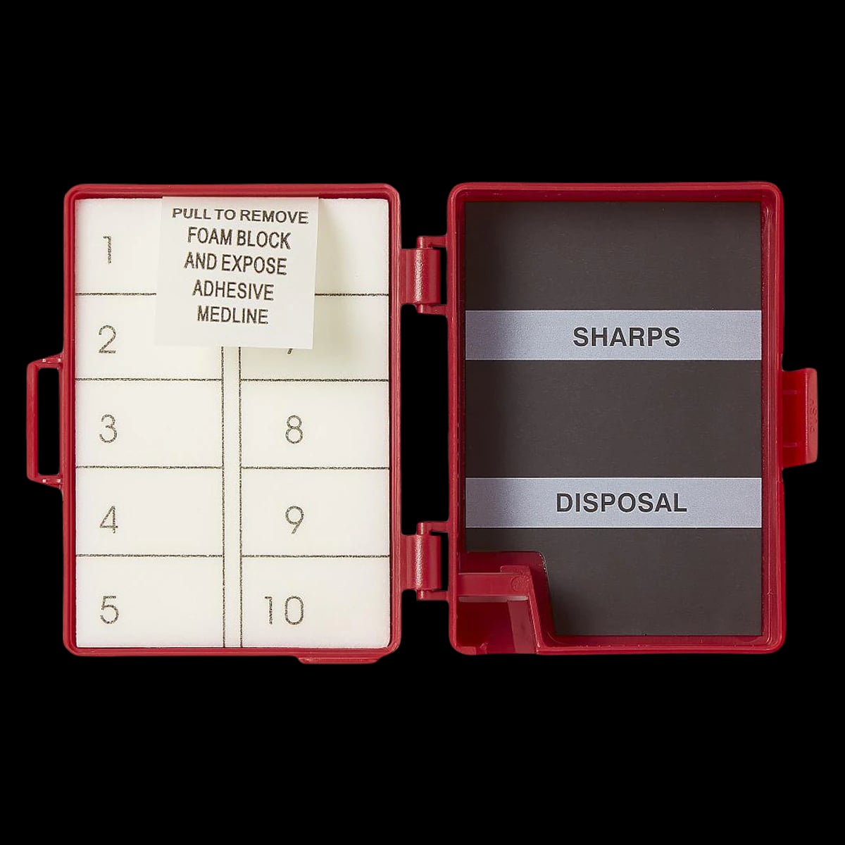 Medline Needle Counter, Magnetic, Foam, Red, Sterile, 50/Case