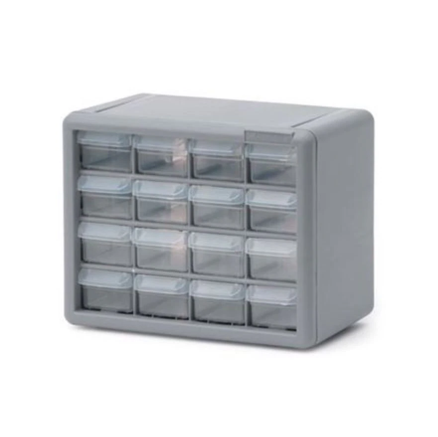 Marketlab Cabinet Benchtop 16-Drawer, Polystyrene Storage Cabinet
