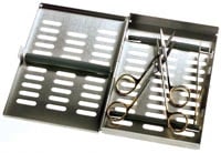 Thompson™ Slimline 14 Instrument Cassette, Stainless Steel, Silver, 7" x 4-5/8" x 11/16", 3-072014