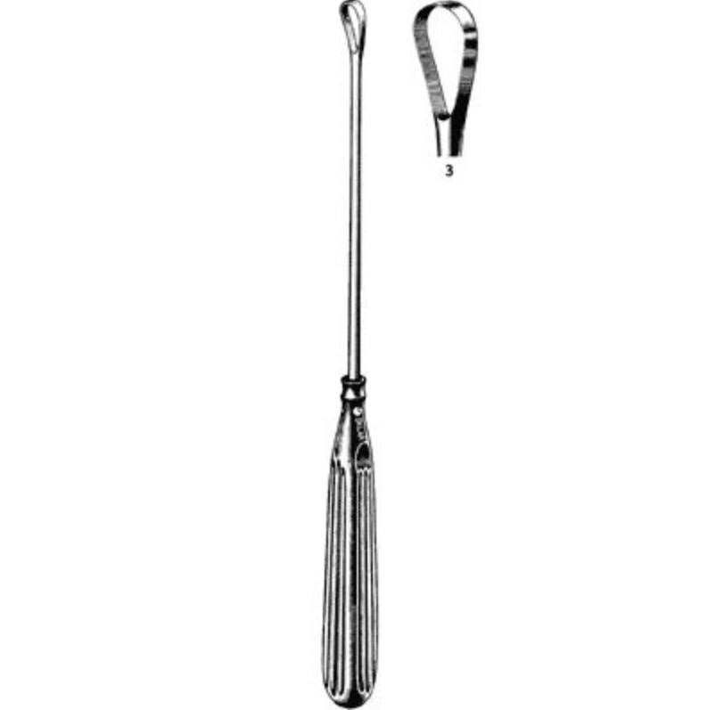 Sklar Instruments Sims Uterine Curette, Sharp, 11" Stainless Steel, Each