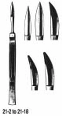 Miltex Joseph Nasal Knife, Curved, 6" Blade, Stainless Steel, Non-Sterile, Reusable