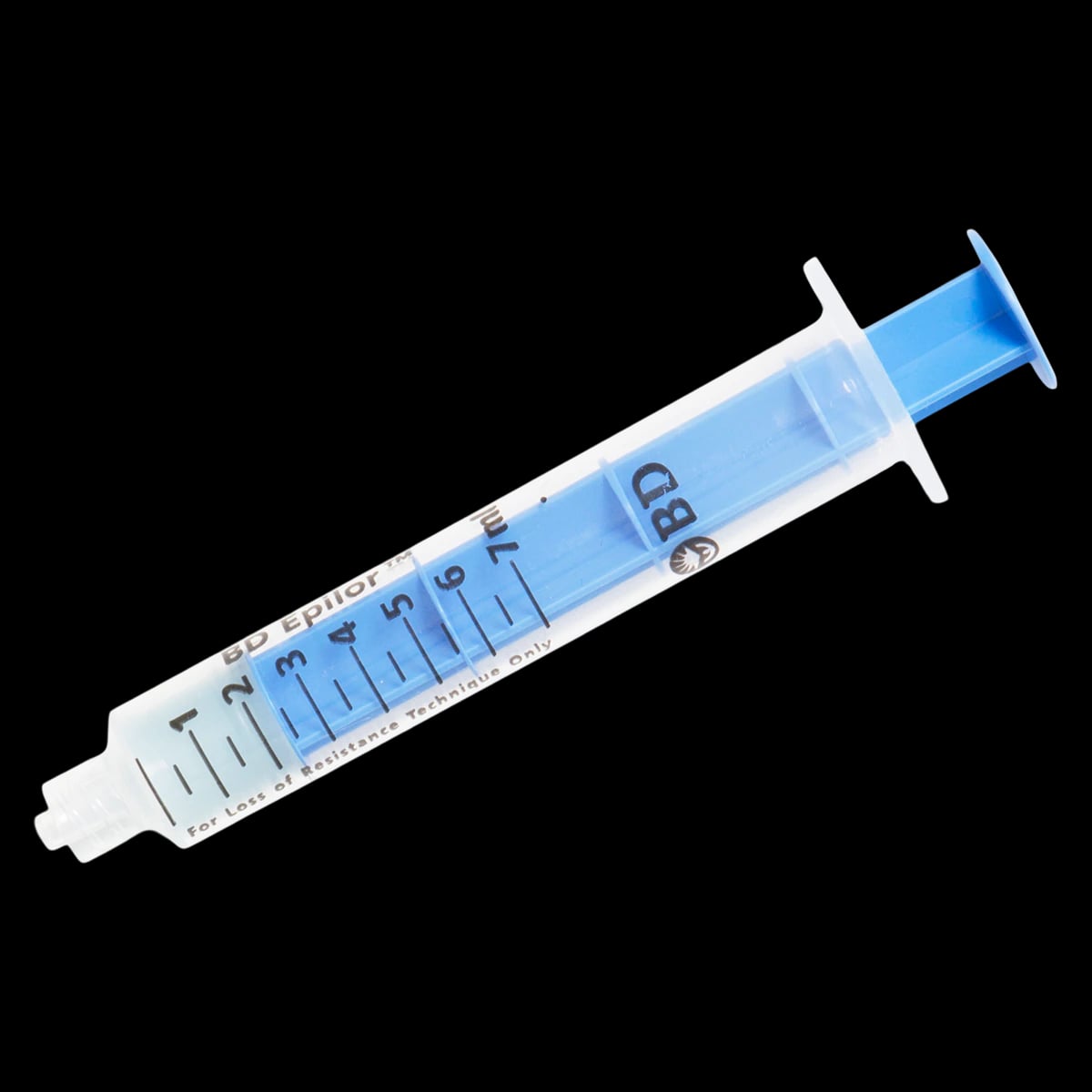 Avanos Medical Loss of Resistance Syringe, 7cc, Translucent, No Dead Space, Sterile, Disposable, 25/Case
