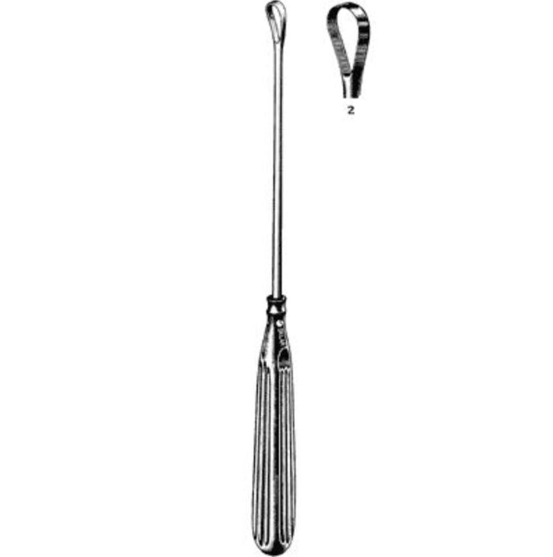 Sklar Instruments Sims Uterine Curette, Size #2, 11" Stainless Steel, Each