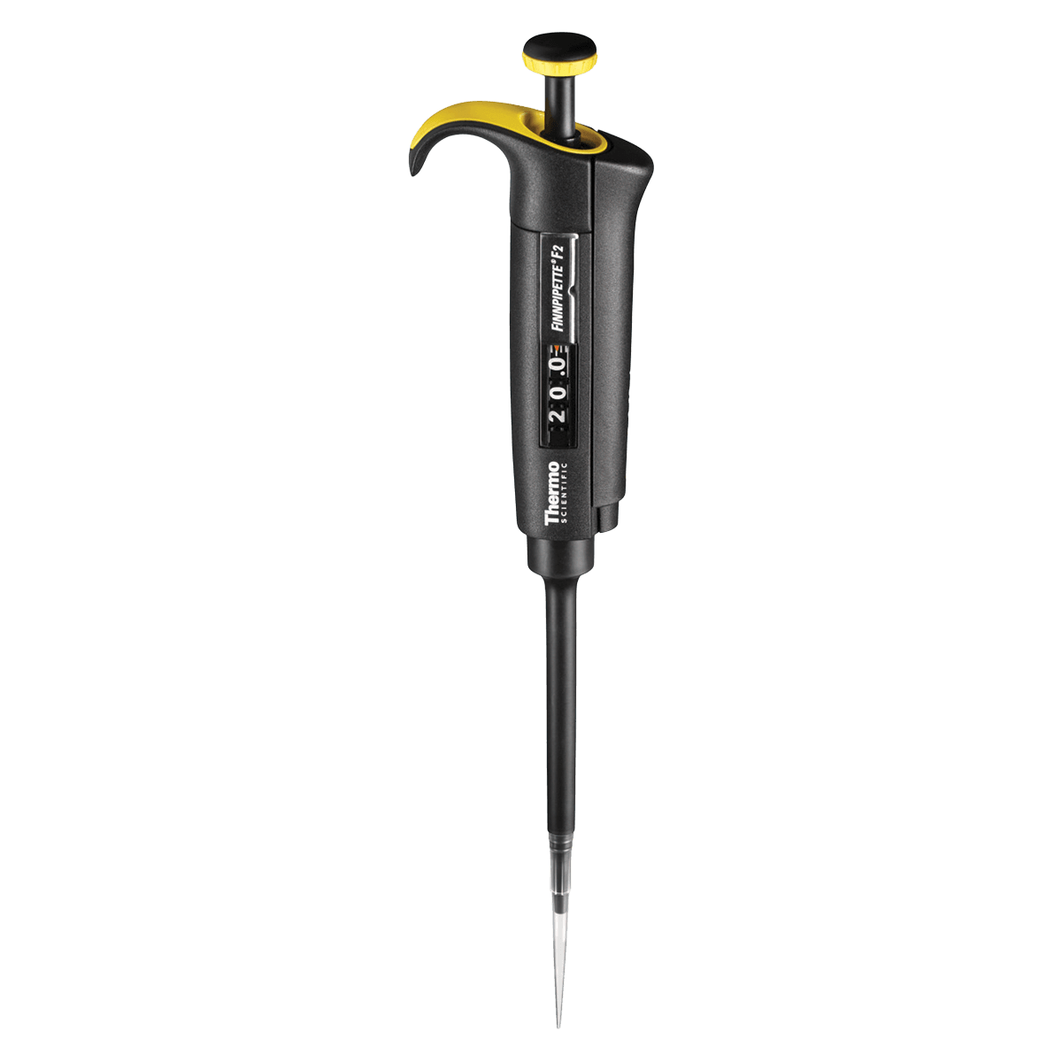 Finnpipette F2 Adjustable Volume Pipette, 10-100 µL, Graduated, Yellow