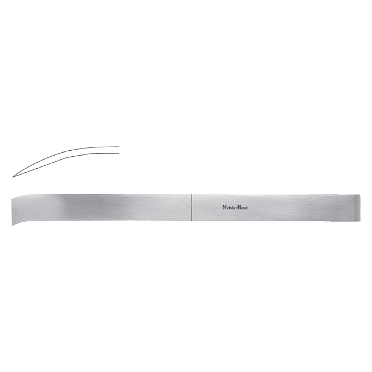 Miltex-Integra Meister-Hand Lambotte Osteotome, Curved, Stainless Steel, Reusable