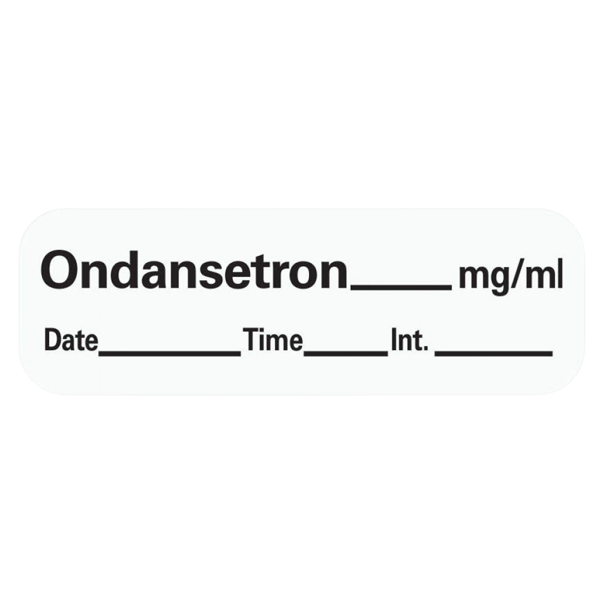 Precision Dynamics Ondansetron Anesthesia Label, 1-1/2" x 1/2", White, 600/Roll