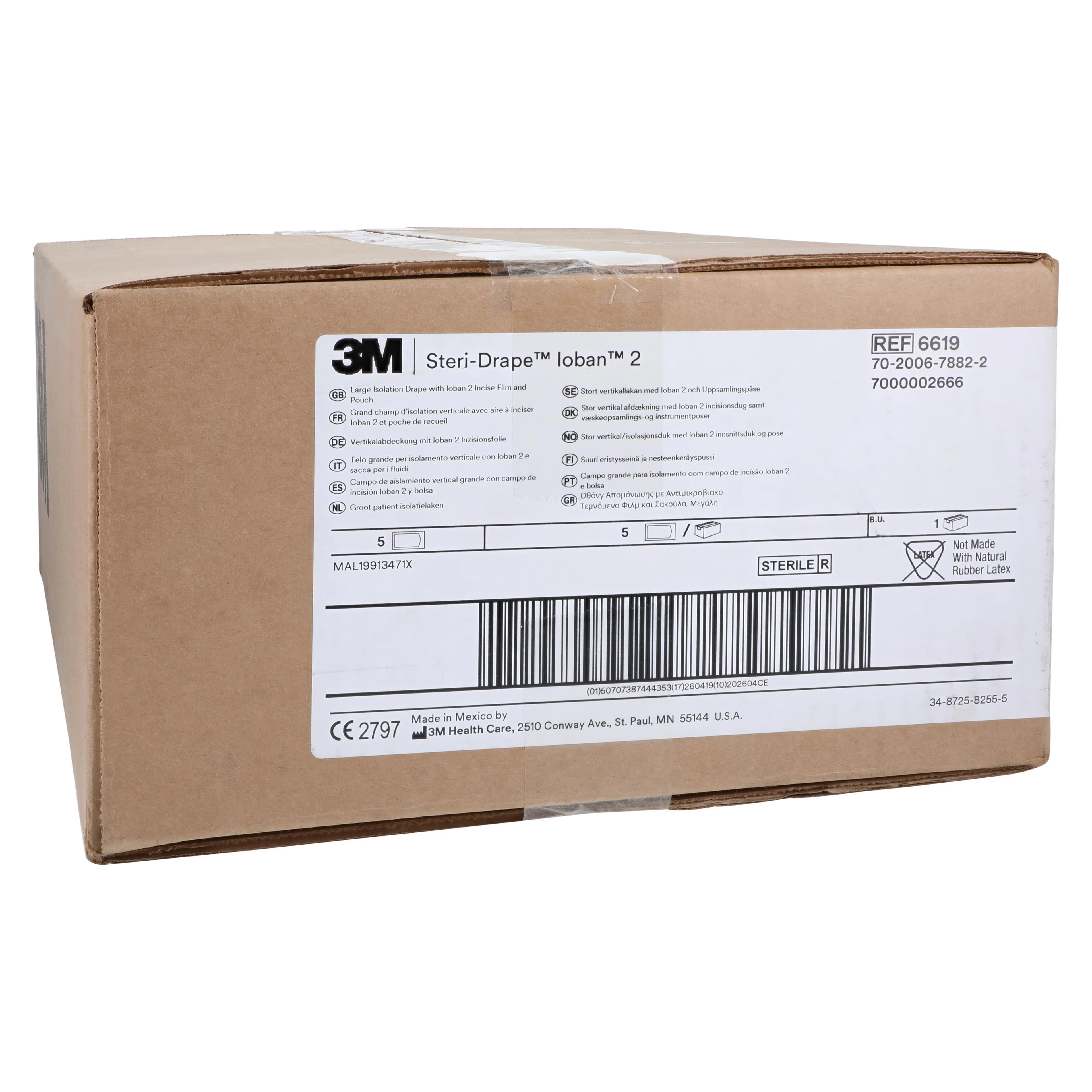 3M Steri-Drape with Ioban Sterile Isolation Drape, Fenestrated, 129" x 100"